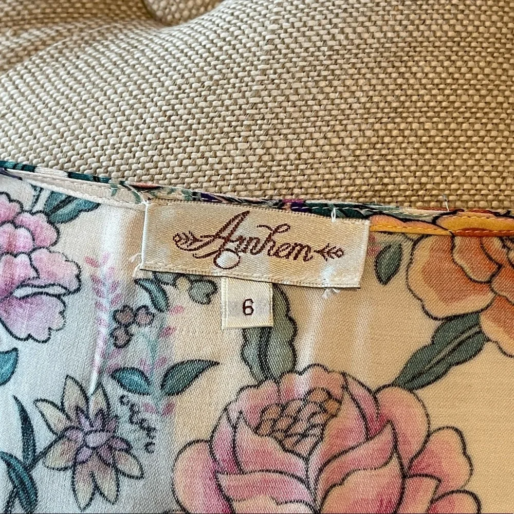 Arnhem Australia wrap maxi dress. Floral high end fabric. Size 8 fits US2 or 4 - Picture 9 of 10